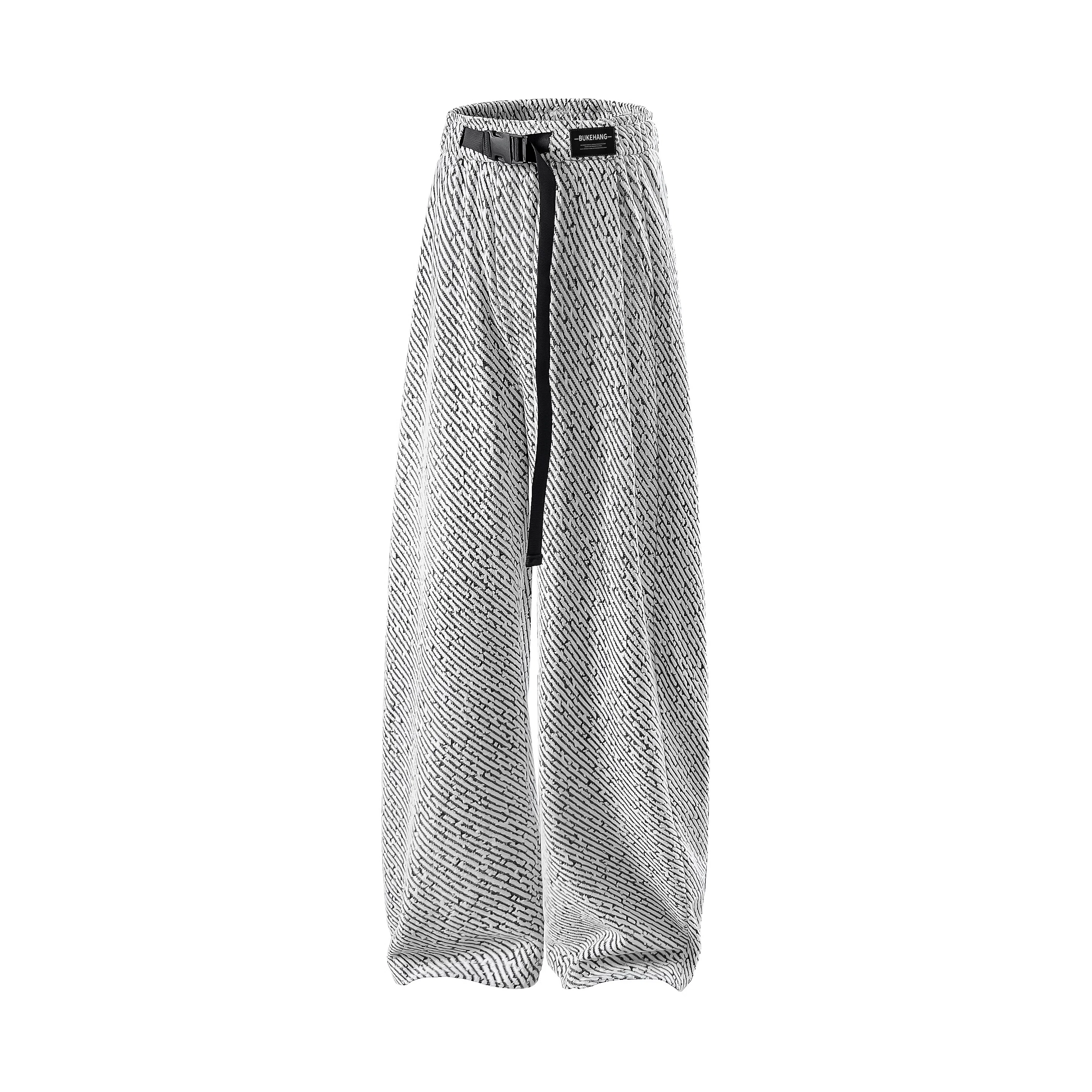 【自动扣重磅卫裤】布客行 雪尼尔面料柔软舒适复古宽松大码美式潮牌松紧腰高街痞帅显瘦显高针织运动长裤学院风小众百搭休闲裤 男女同款