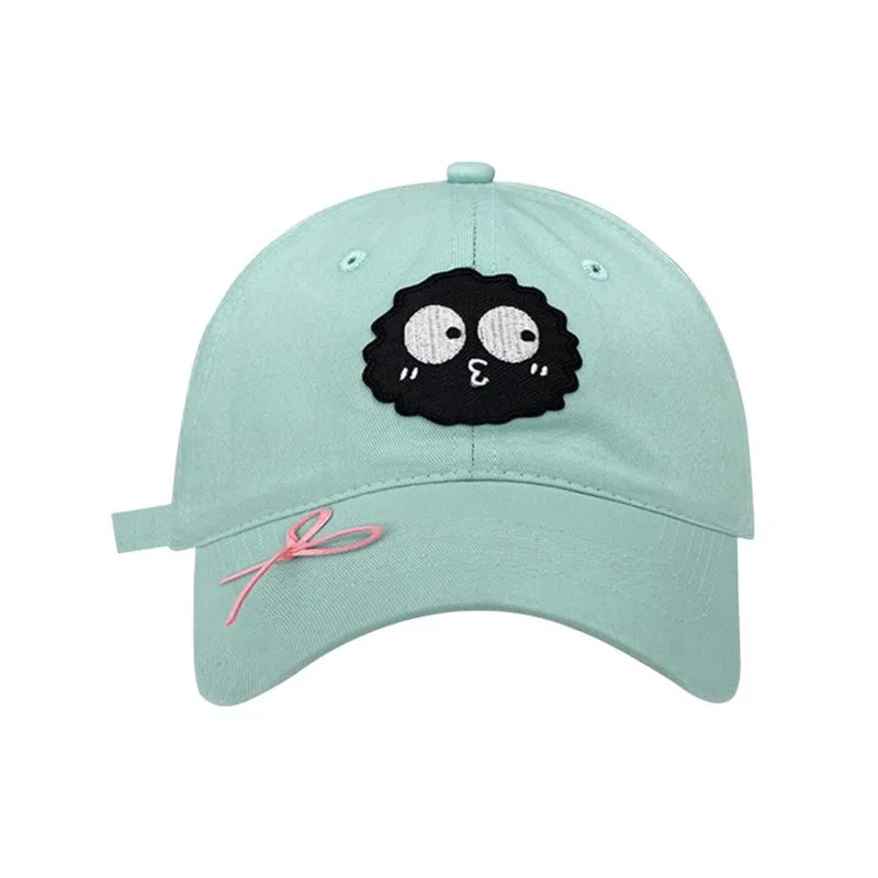 艾佳微 可爱搞怪多巴胺百搭大头围显脸小宽帽檐爱心蝴蝶结#好运 棉 鸭舌帽 男女同款情侣款