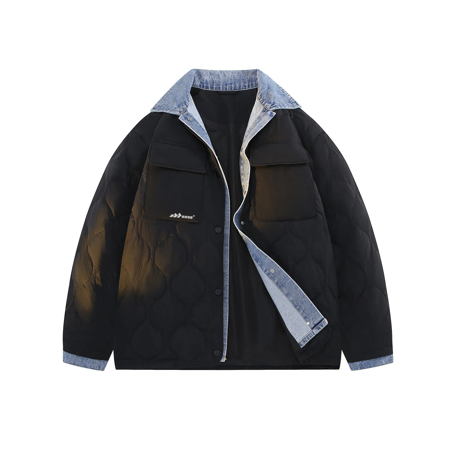 鸭鸭 美式简约品牌字母宽松休闲防风抗寒舒适面包羽绒服 男女同款