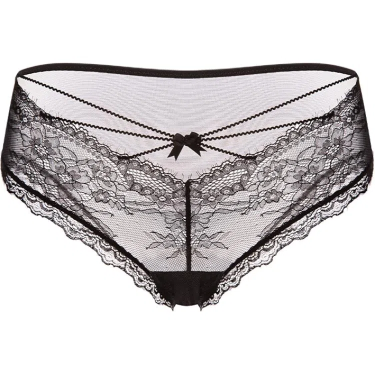小甜崽 纯色蕾丝镂空性感三角内裤 女款