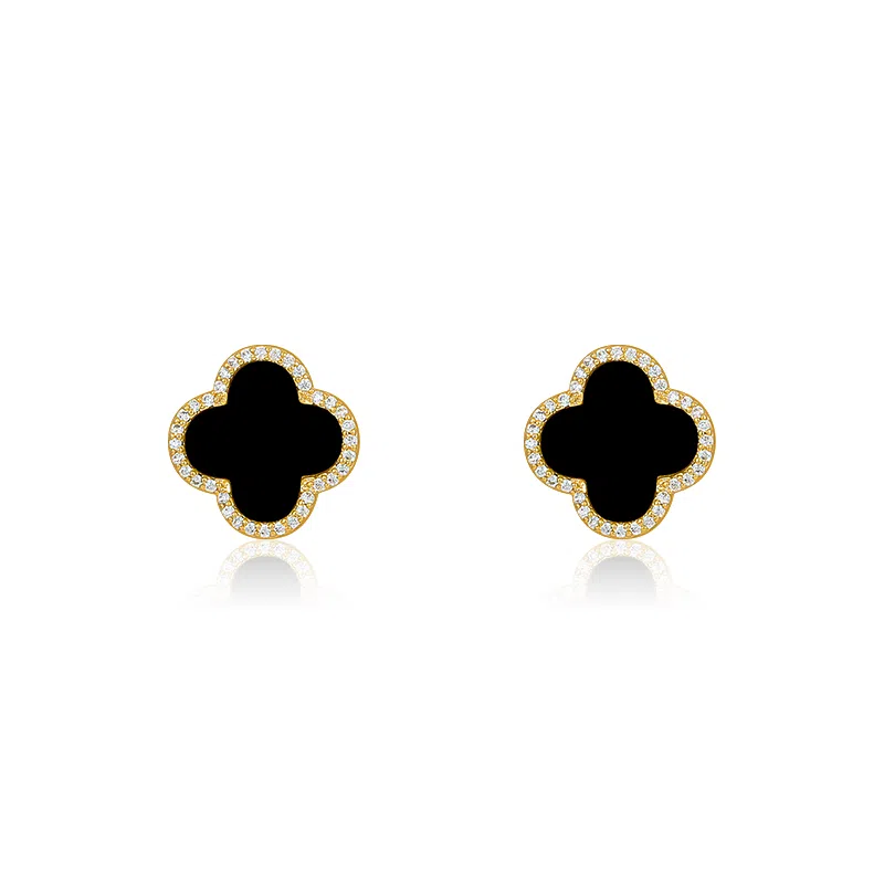 SINCE BEAUTY Four Leaf Clover Stud Earrings
