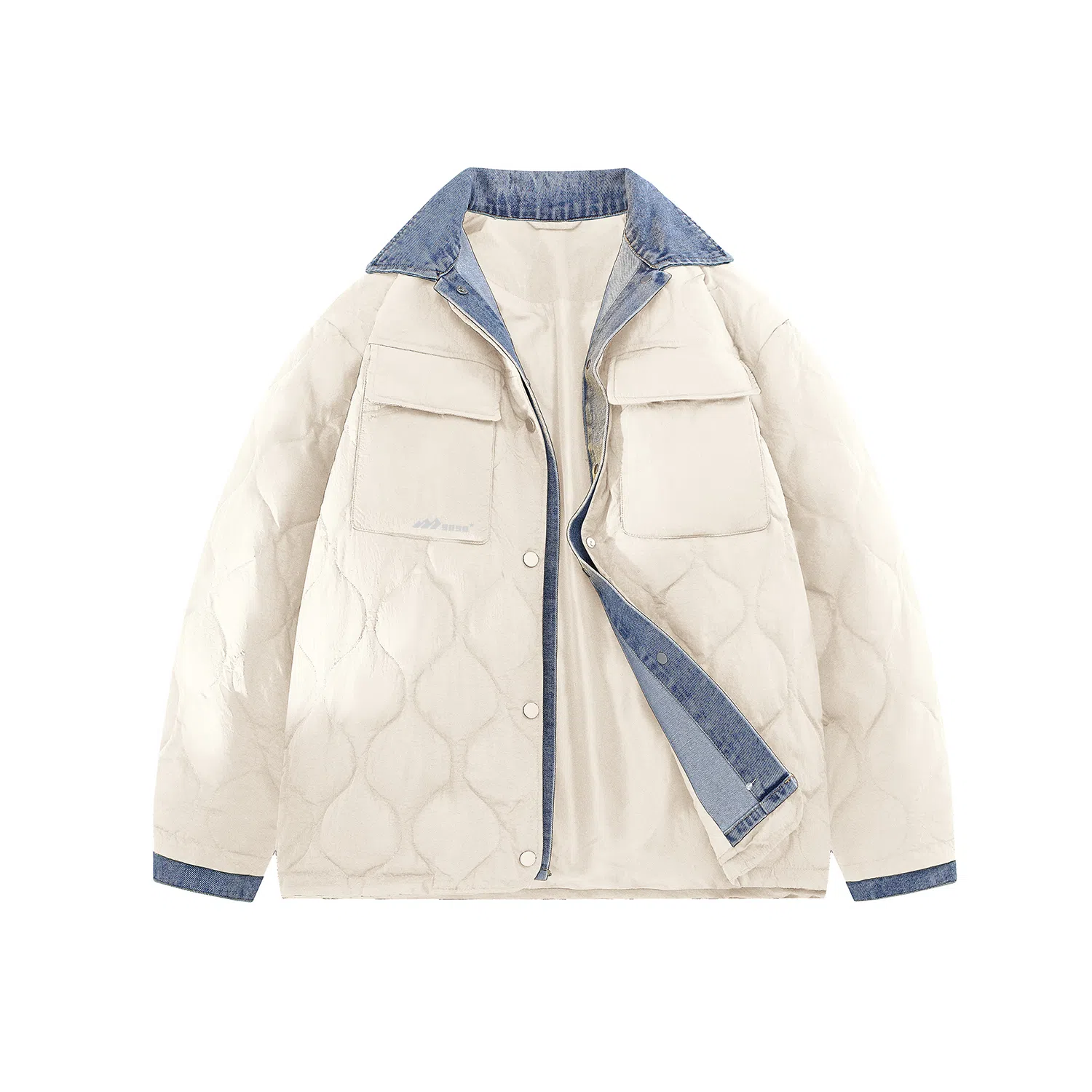 鸭鸭 美式简约品牌字母宽松休闲防风抗寒舒适面包羽绒服 男女同款