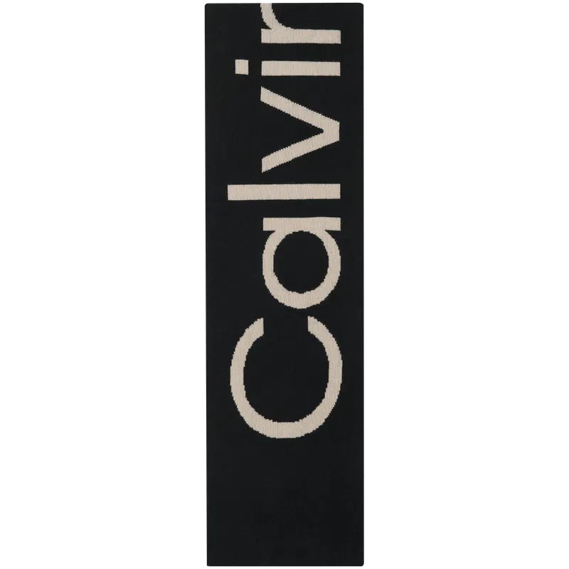 Calvin Klein Jacquard Wool Scarf