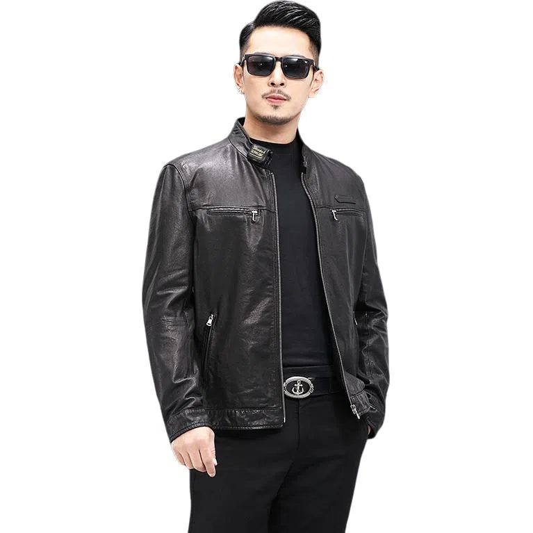 比利斯山羊 潮流时尚休闲大气真皮皮衣 男女同款
