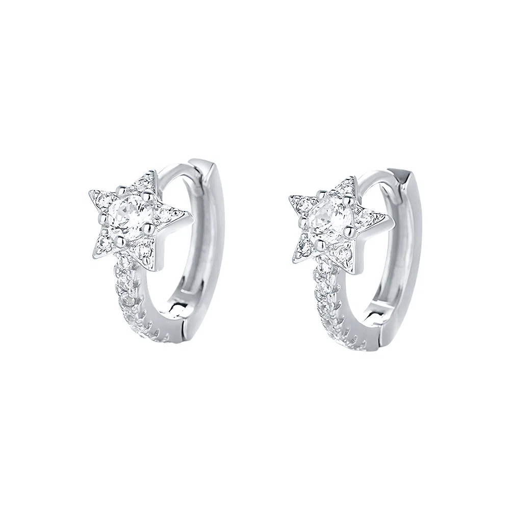 希遇 小巧星星 小清新耳饰 合金 耳环 女款