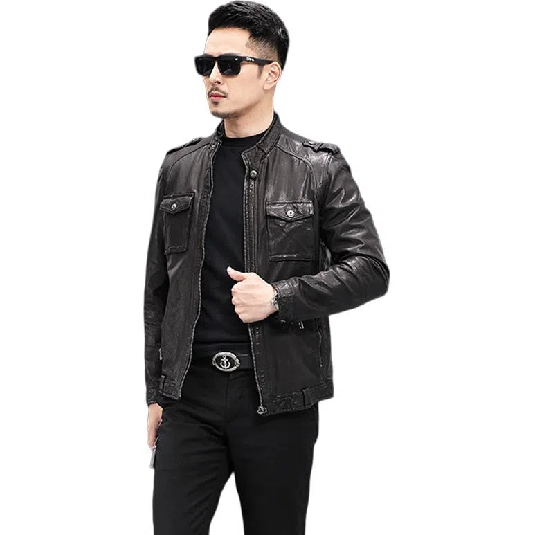 比利斯山羊 时尚潮流商务舒适真皮皮衣 男女同款