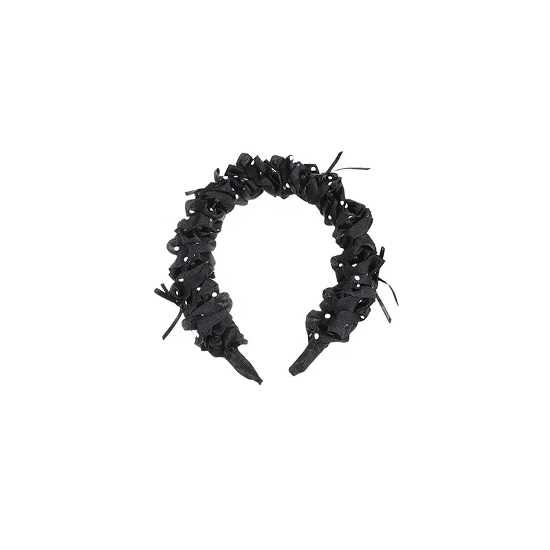 水中玉 韩系波点头箍防滑带齿高颅顶日常外戴发旅洗脸发捆头饰 布艺 发箍 女款