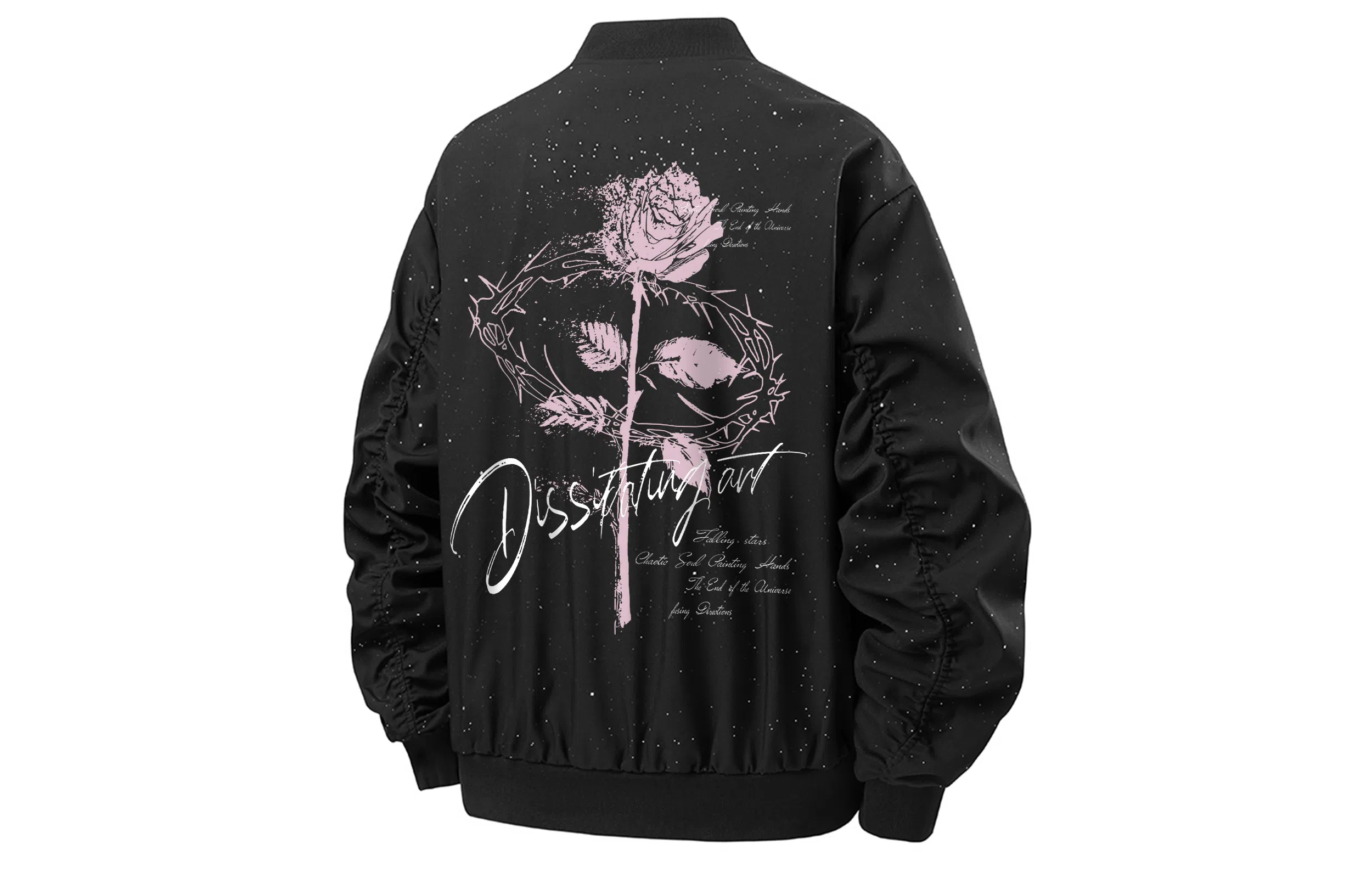 AYEA Rose Print Bomber Jacket