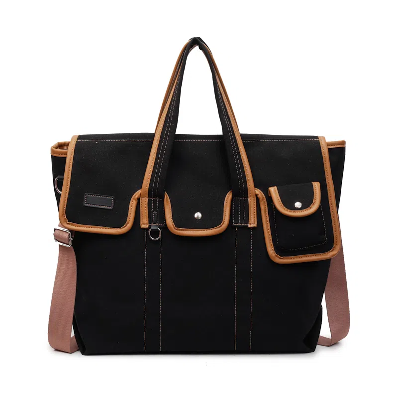 醇龙 时尚百搭方形帆撞色设计 尼龙 托特包单肩手提包 常规 男女同款情侣款 多色