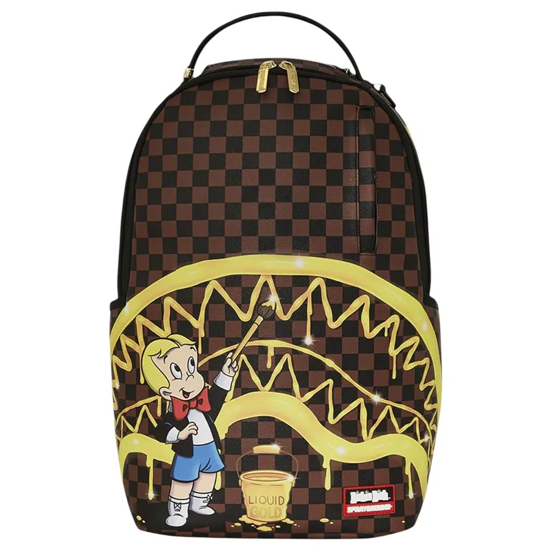 SPRAYGROUND Richie Rich Gold Sharkmouth DLXSV PVC()