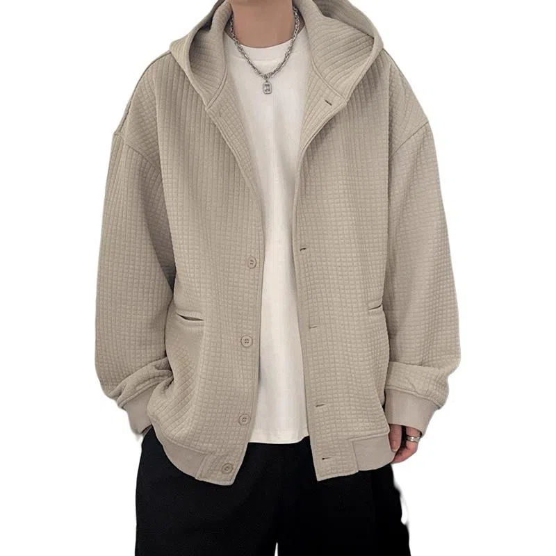 布客行 美式复古休闲连帽开衫秋季外套夹克 男女同款