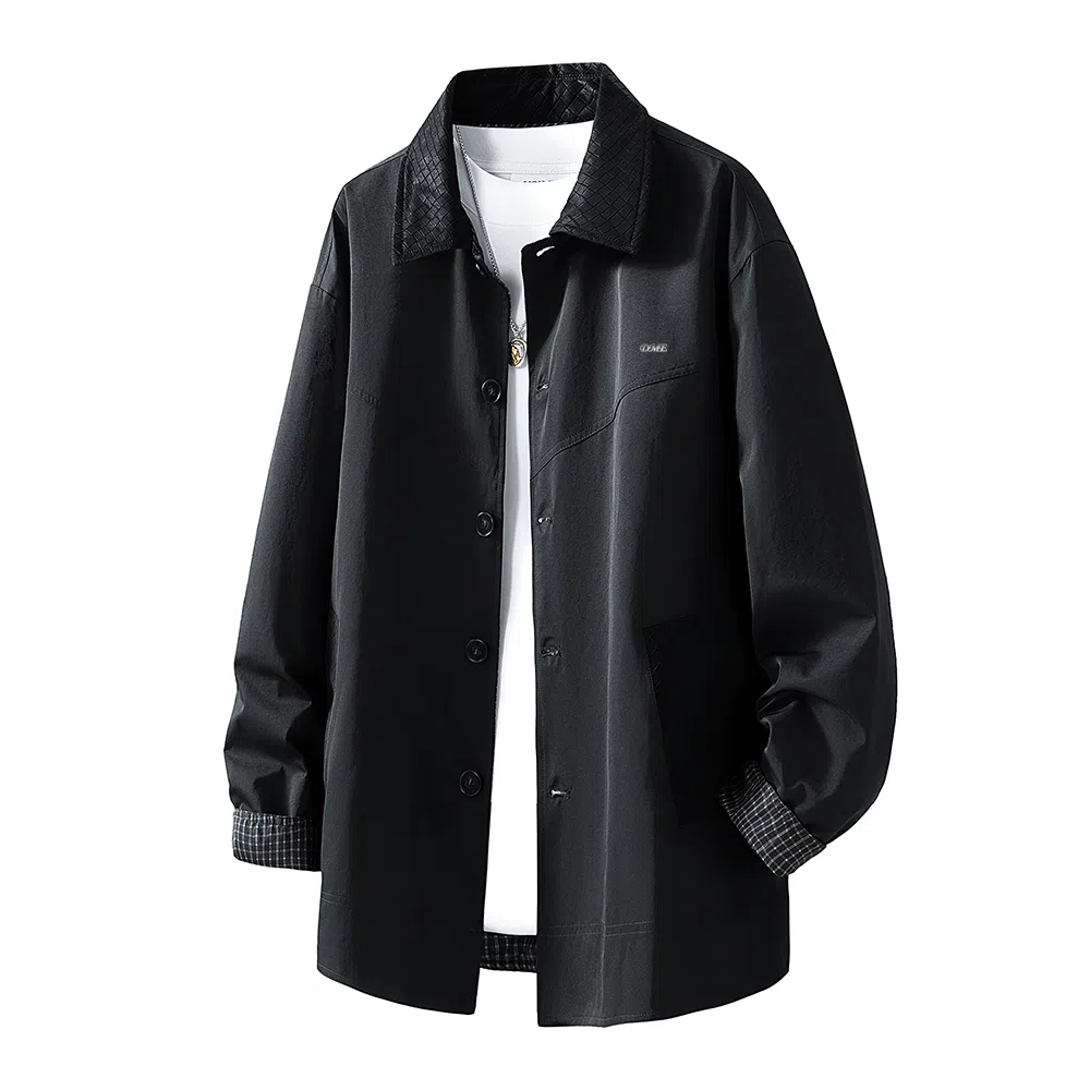 【dme】 小个子男生春秋显高韩系夹克秋季宽松百搭气质有型翻领外套防风防水工装风衣 男女同款