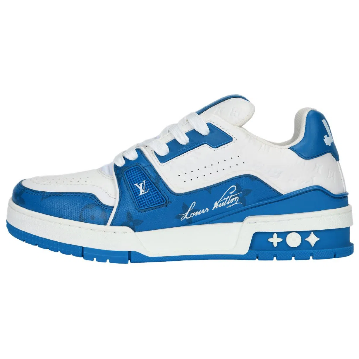 Louis Vuitton Trainer Lace-Up White Blue