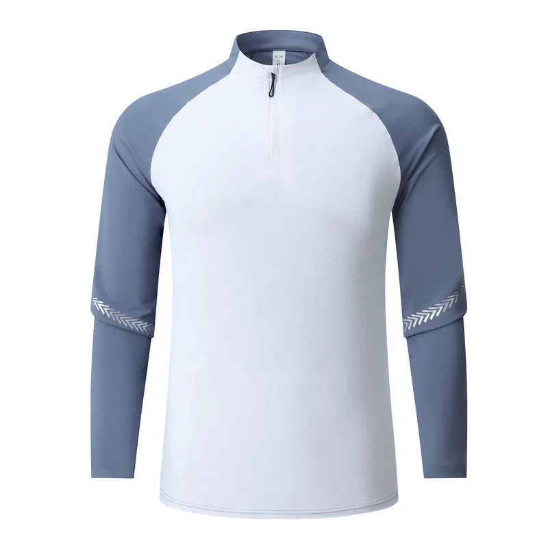 户外多场景适用速干吸湿排汗半拉链运动上健身衣 男款