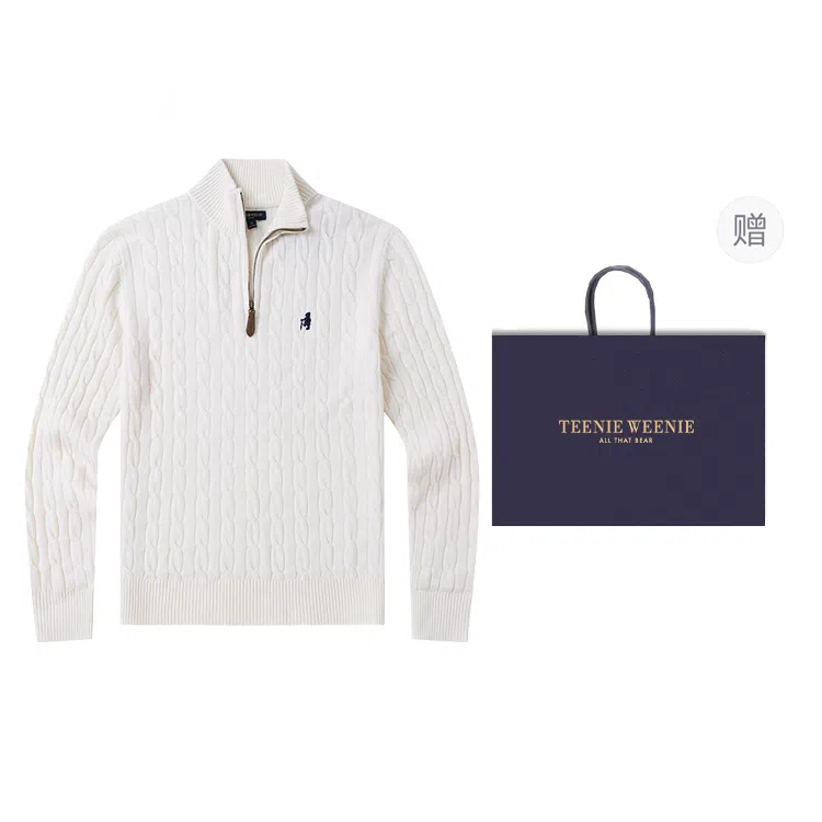 Teenie Weenie Men Half-Zip Knit Sweater