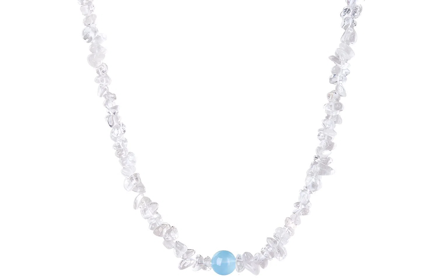 石头记 随型串珠锁骨链 轻奢小众精致透亮纯净 氛围感 优雅高级感 上班上学约会通勤百搭贵气感#好运  礼盒款 白水晶 项链 女款