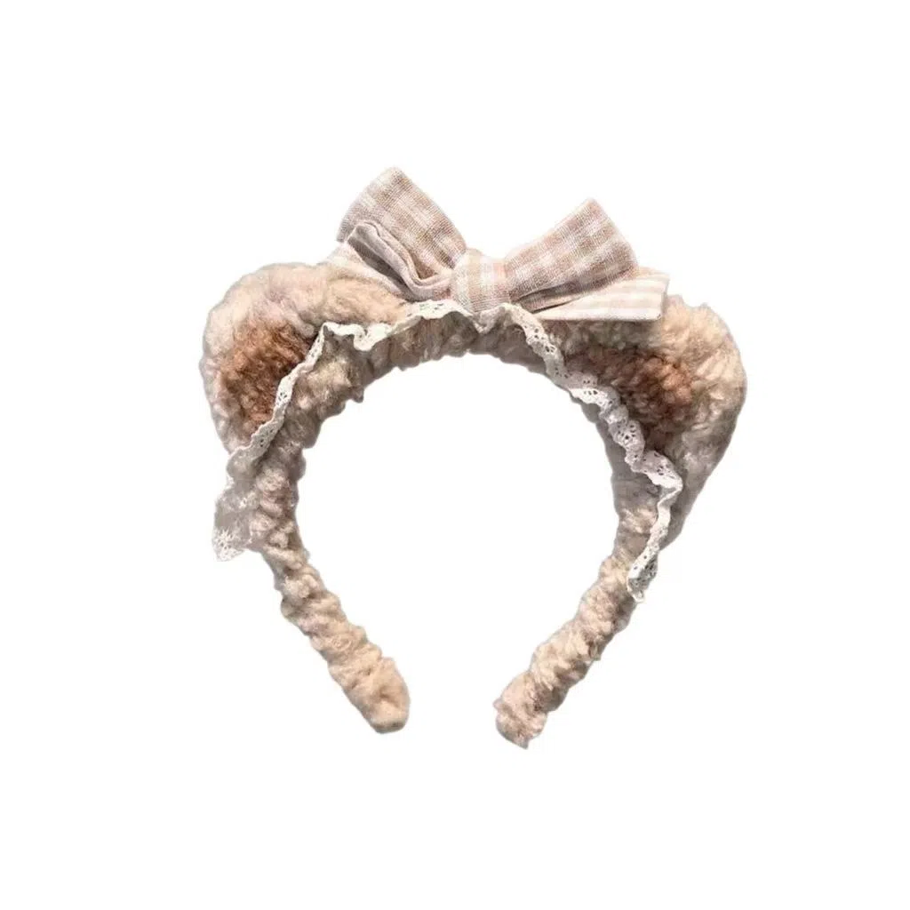 希铃 蝴蝶结猫耳朵可爱#好运 聚酯纤维 发箍 女款