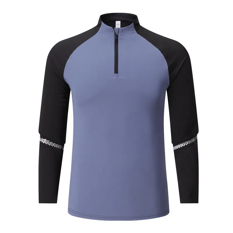 户外多场景适用速干吸湿排汗半拉链运动上健身衣 男款