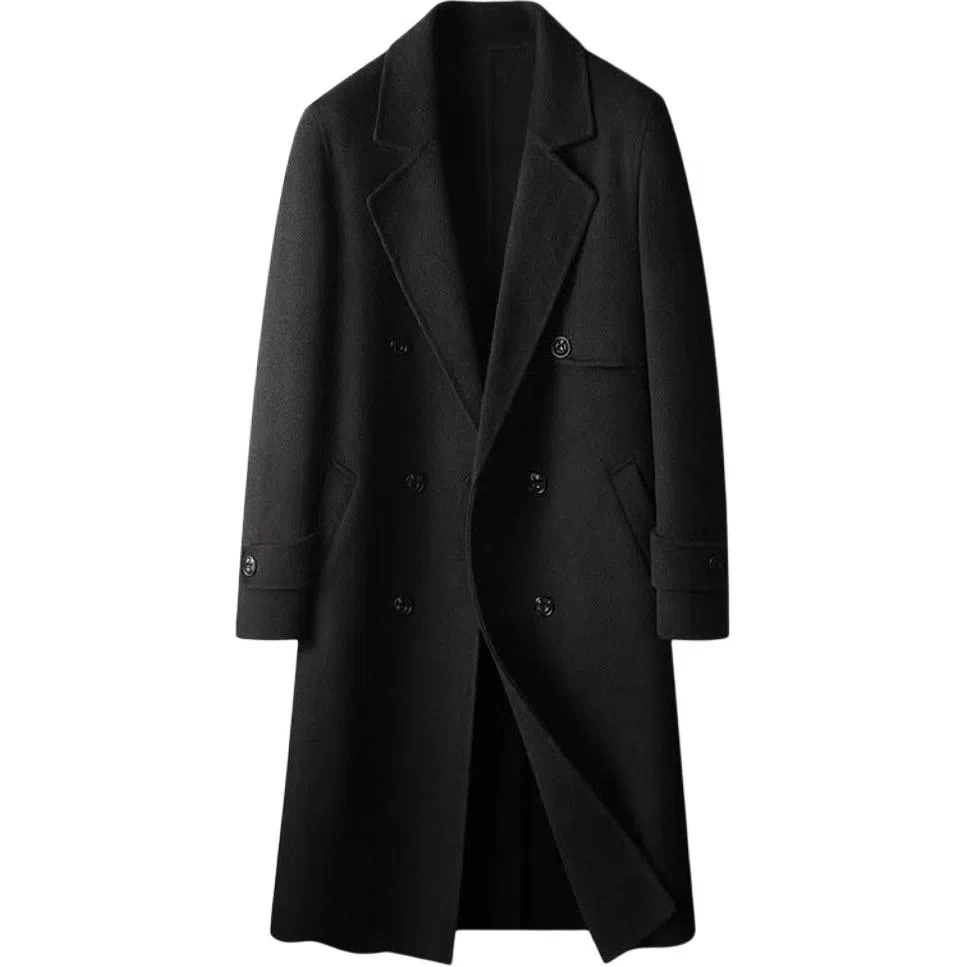 SENJIALUO Double-Breasted Wool Coat