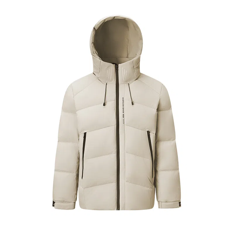 千仞岗 男子保暖休闲时尚常规版型运动健身经典短款连帽外套羽绒服 男款