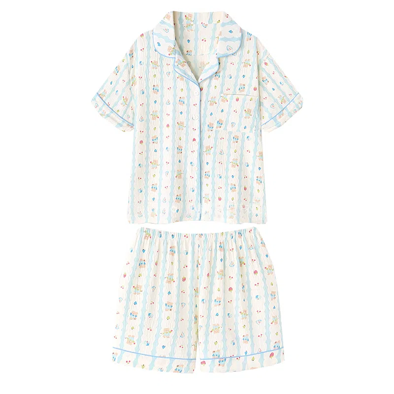 静英鸾 甜美卡通小熊休闲可爱风家居服可外穿睡衣套装 女款