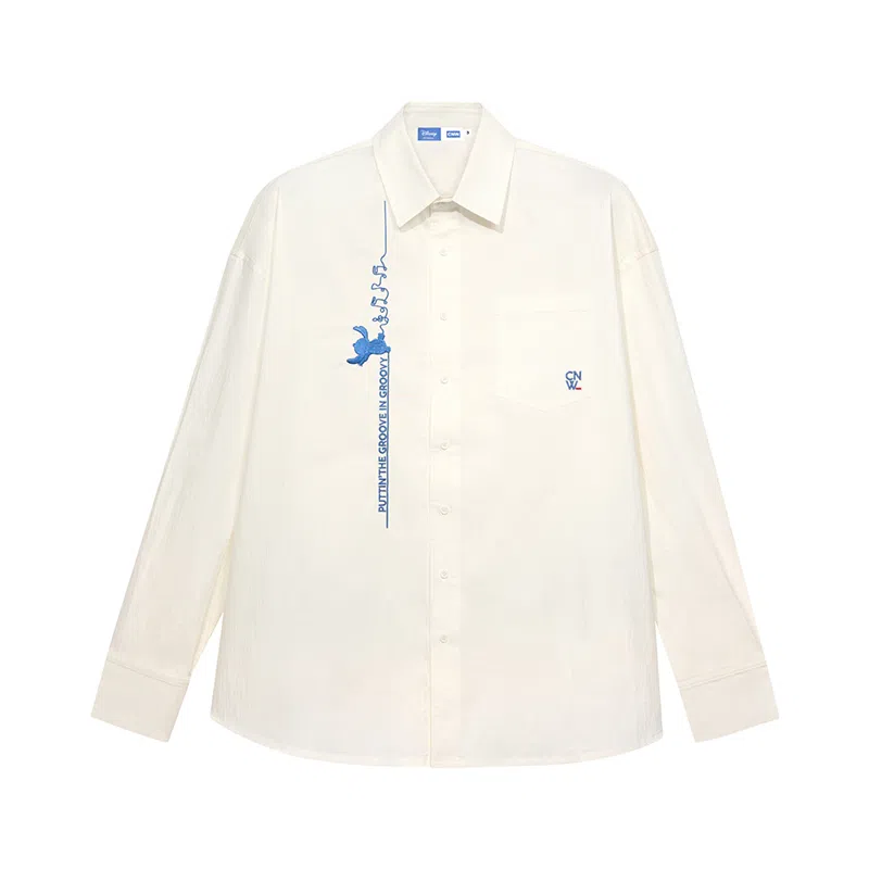CANOTWAIT_ x Disney Stitch Embroidered Shirt
