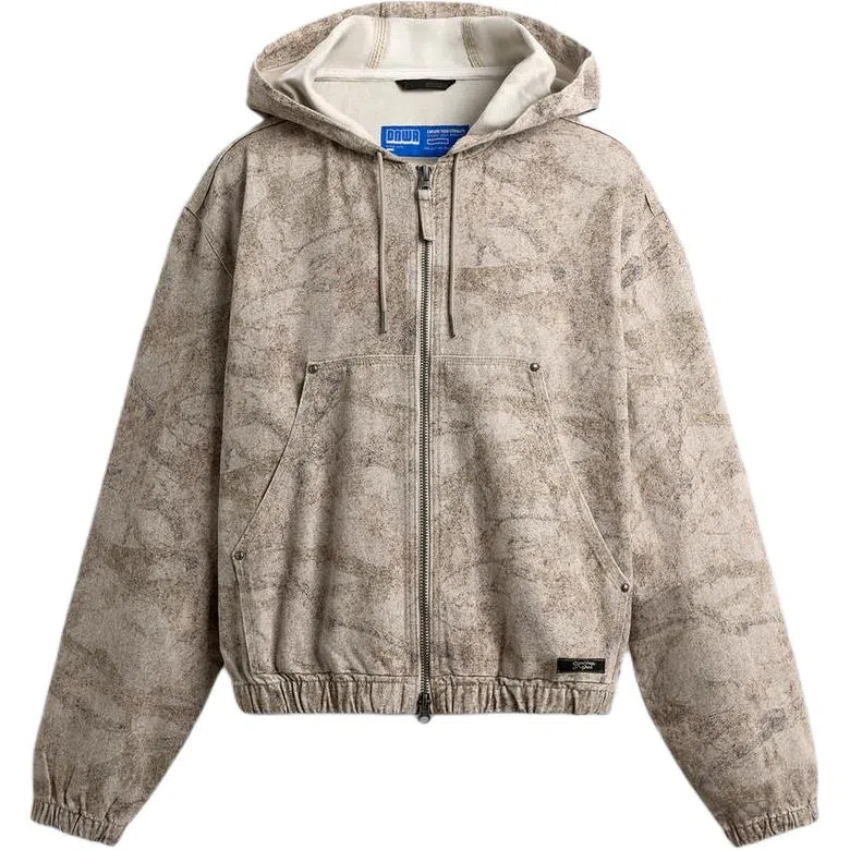 ZARA Casual Hoodie Washed Jacket