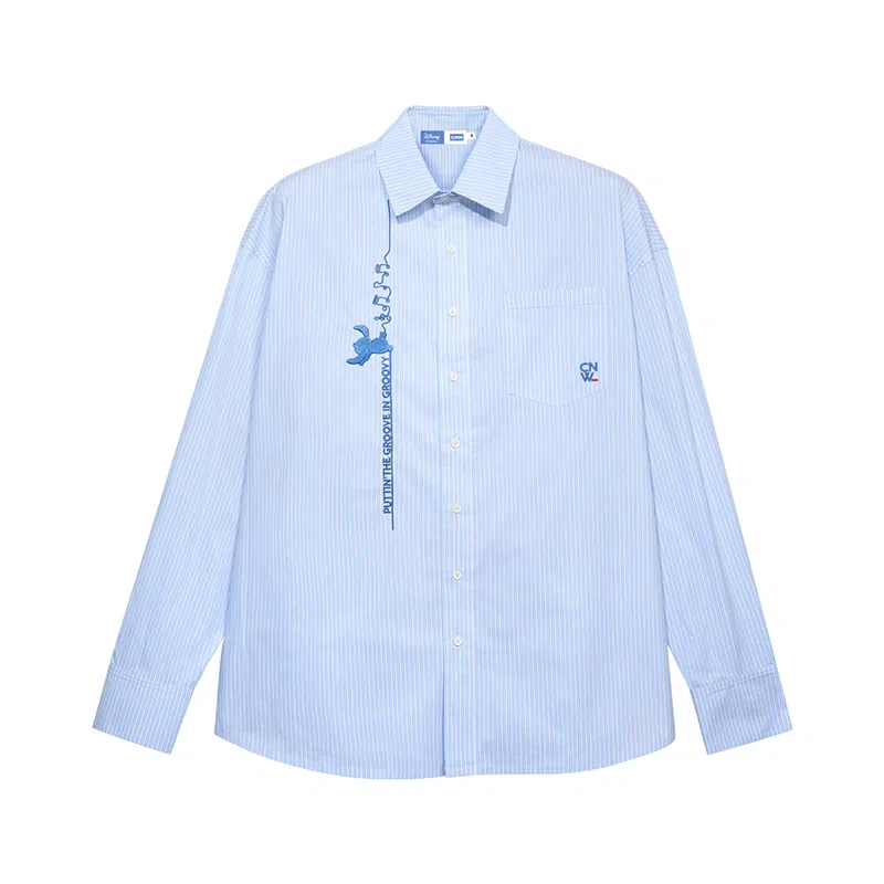 CANOTWAIT_ x Disney Stitch Embroidered Shirt