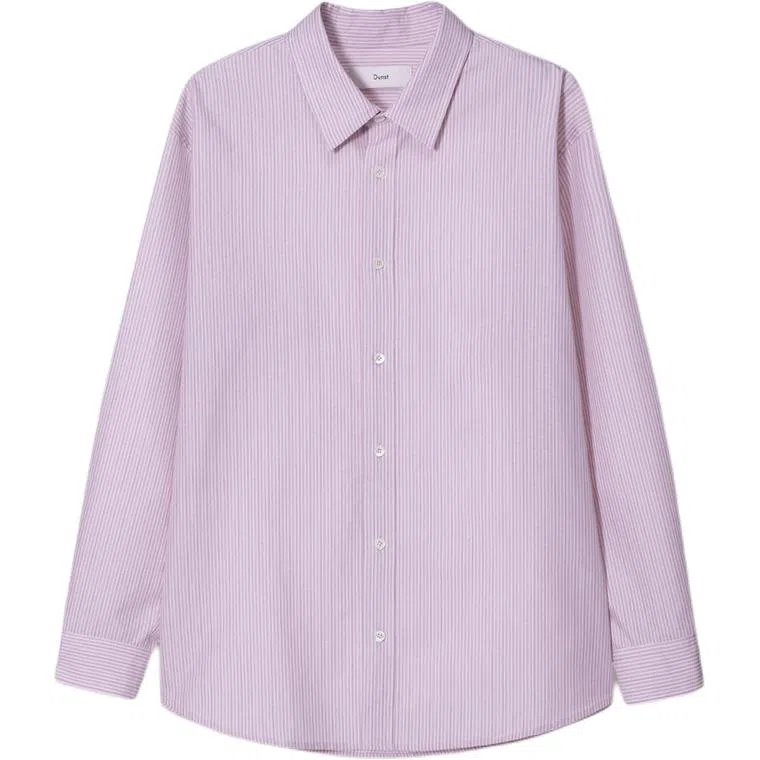 Dunst UNISEX INFORMAL SHIRT SOFT PINK STRIPE