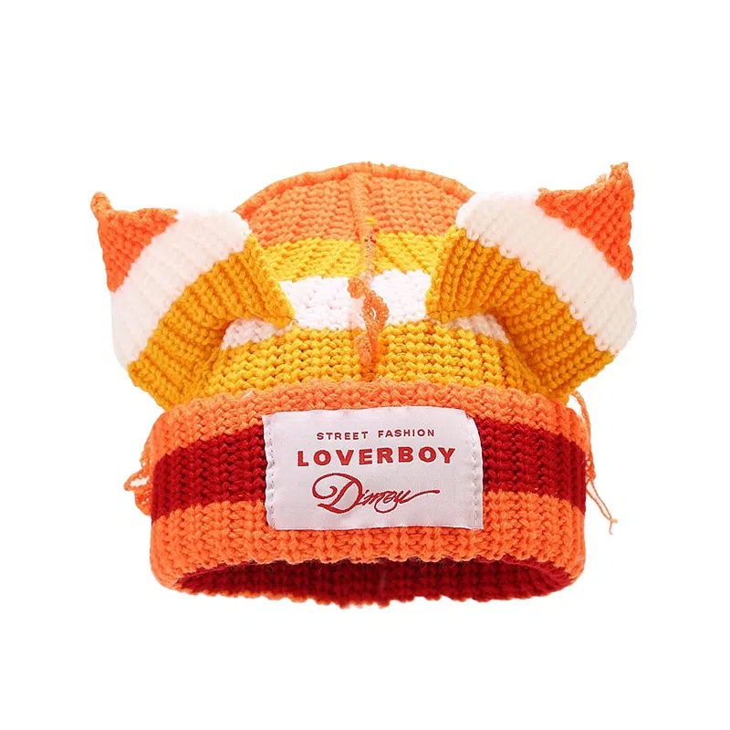 Oxygen Cherry Pig Ear Knit Hat