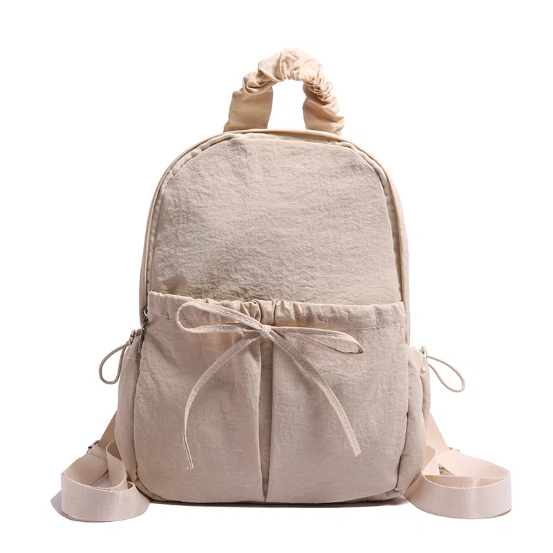 醇龙 时尚简约纯色百搭高级感 尼龙 双肩包 女款 多色