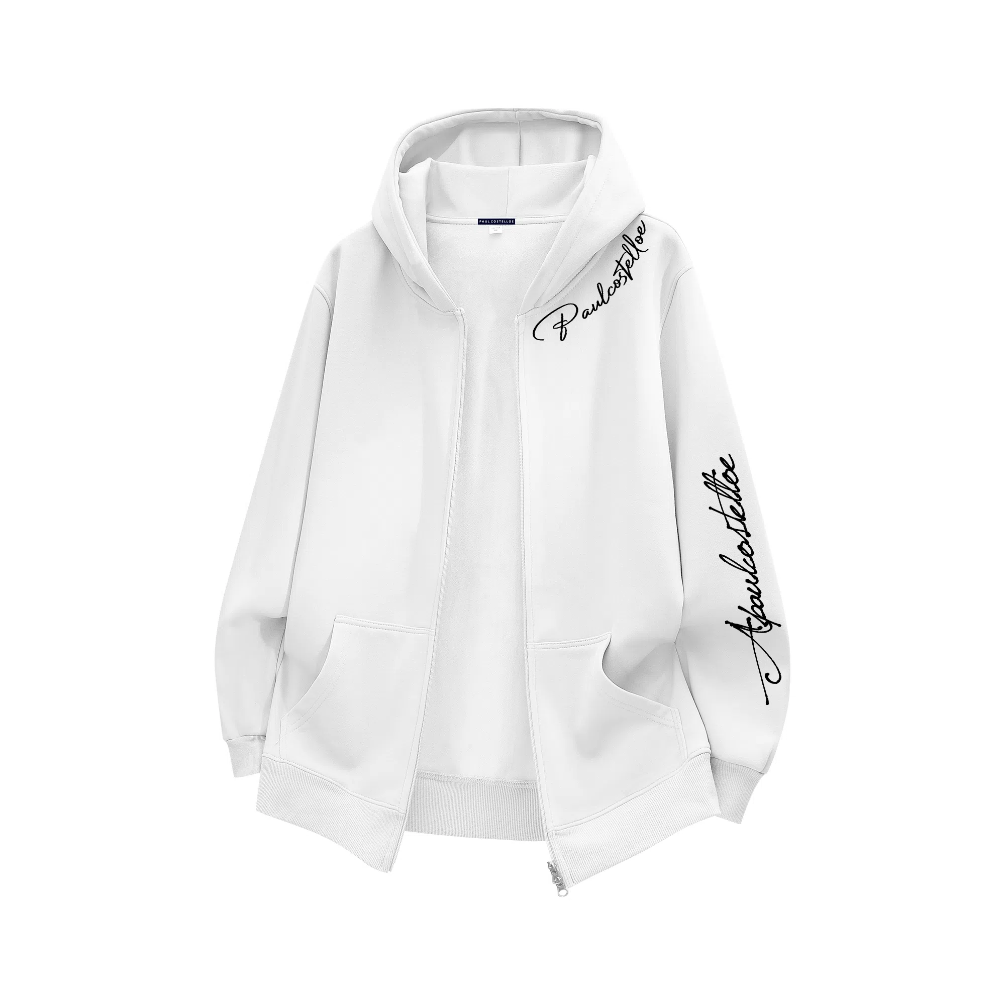 PAUL COSTELLOE Logo Zip Hoodie