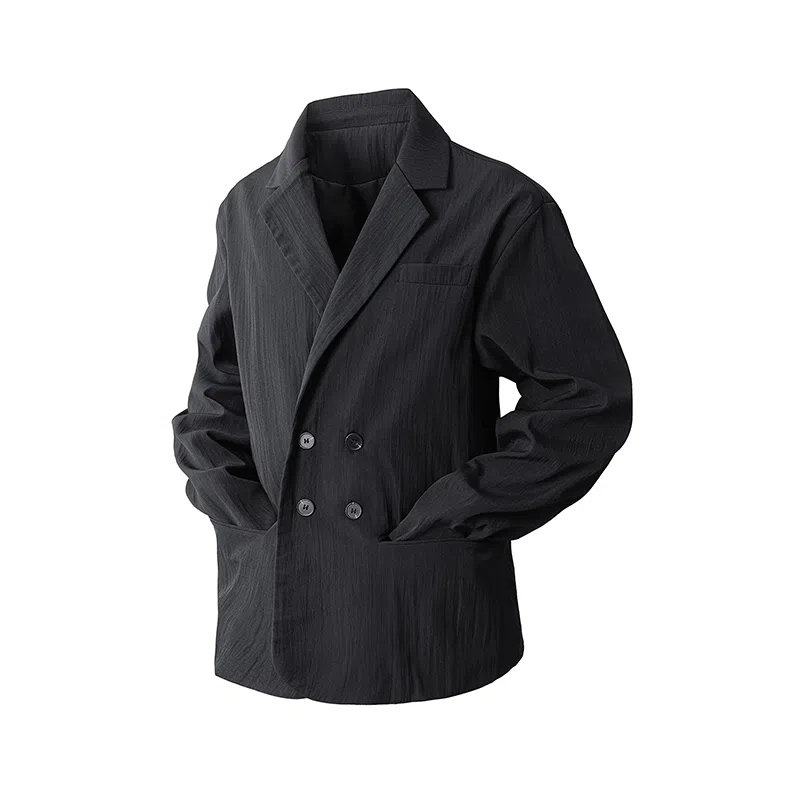 MEONBEON Vintage Plaid Double-Breasted Blazer