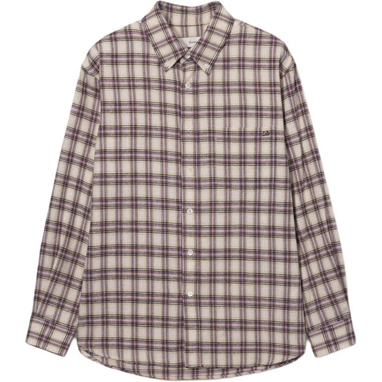 Dunst UNISEX CHECK FLANNEL SHIRT SOFT PINK