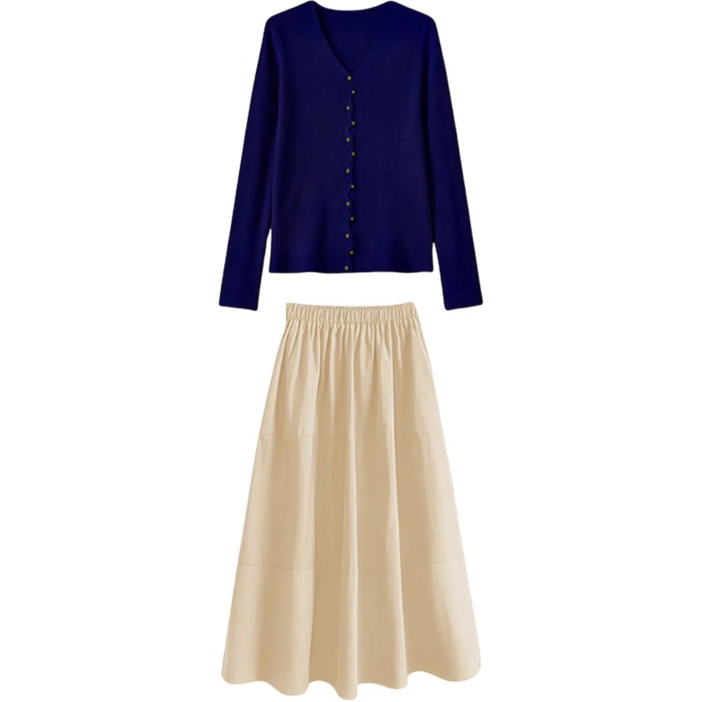 柏黛妃 舒适通勤简约裙装套装 女款