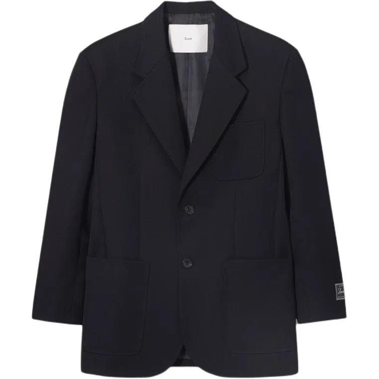 Dunst UNISEX OVERSIZED WOOL BLAZER BLACK