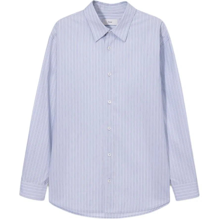 Dunst UNISEX INFORMAL SHIRT BLUE GREY STRIPE
