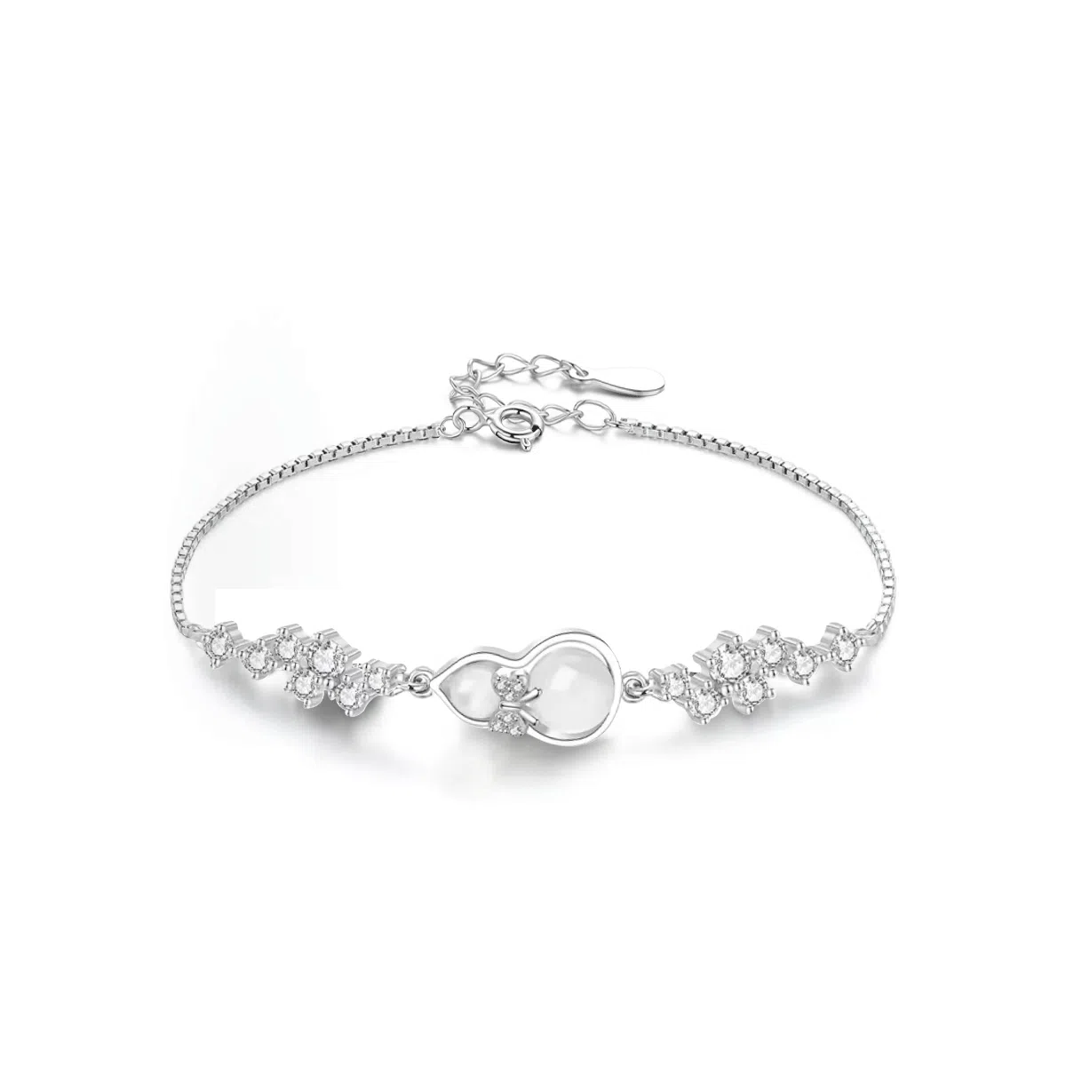 【S999足银纯银 福禄好运】 七好美银 蝴蝶结葫芦 创意时尚经典小众国潮 轻奢精致简约 个性潮流百搭 玉髓 手链 女款