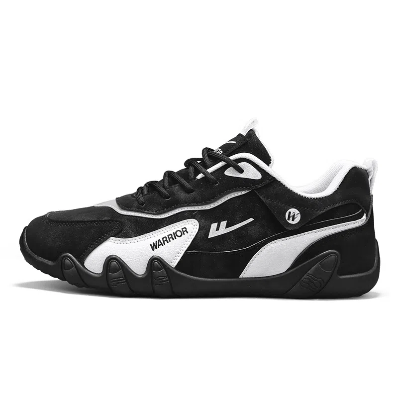 Warrior Mid Casual Sneakers Black White