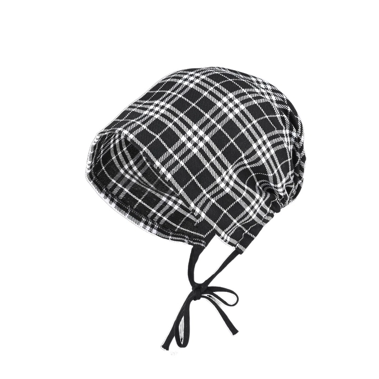 氧气樱桃 美式复古格纹绑带辣妹时髦显脸小嘻哈 棉 其他帽子 男女同款情侣款