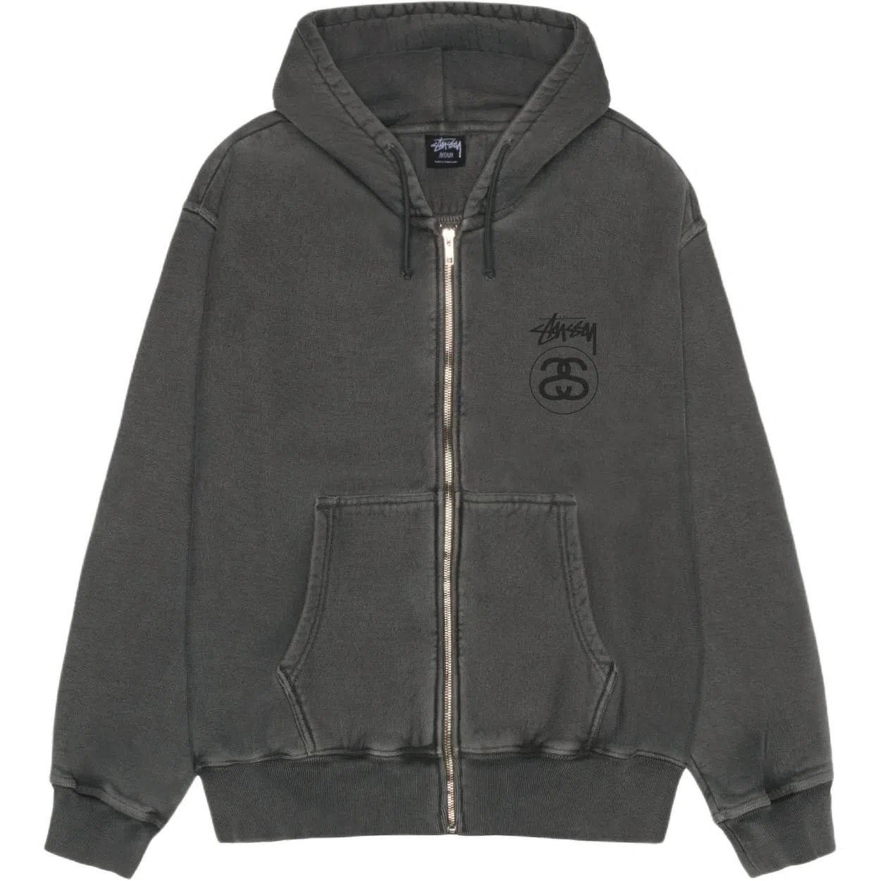Stussy FW25 Stock Link Zip Hoodie Pigment Dyed
