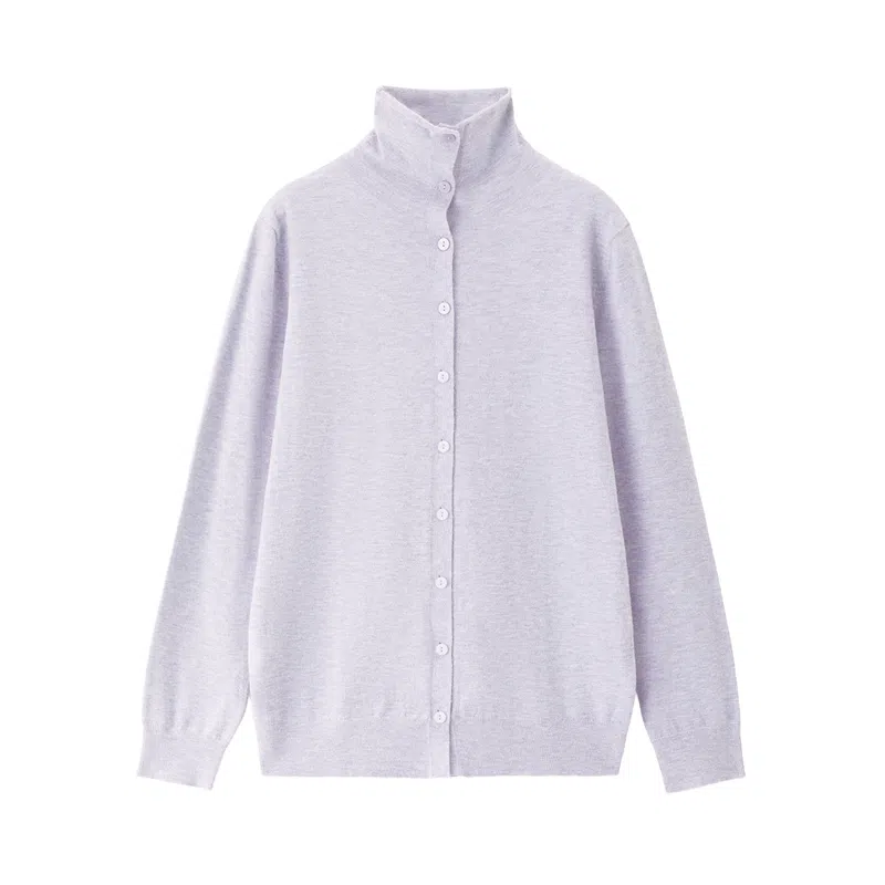 佐丹奴 羊毛混纺双面穿宽松高领针织衫 女款