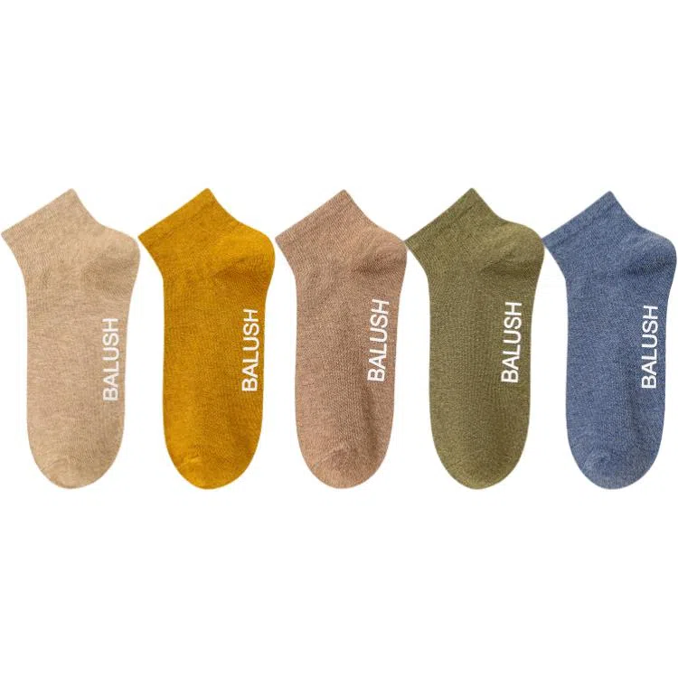 黛梦恋 透气防臭纯色简约短袜 男款