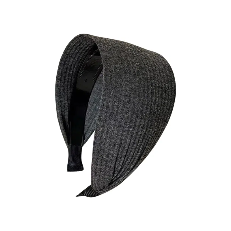 蒙妮 复古高级感条纹宽边针织头箍 塑料 发箍 女款