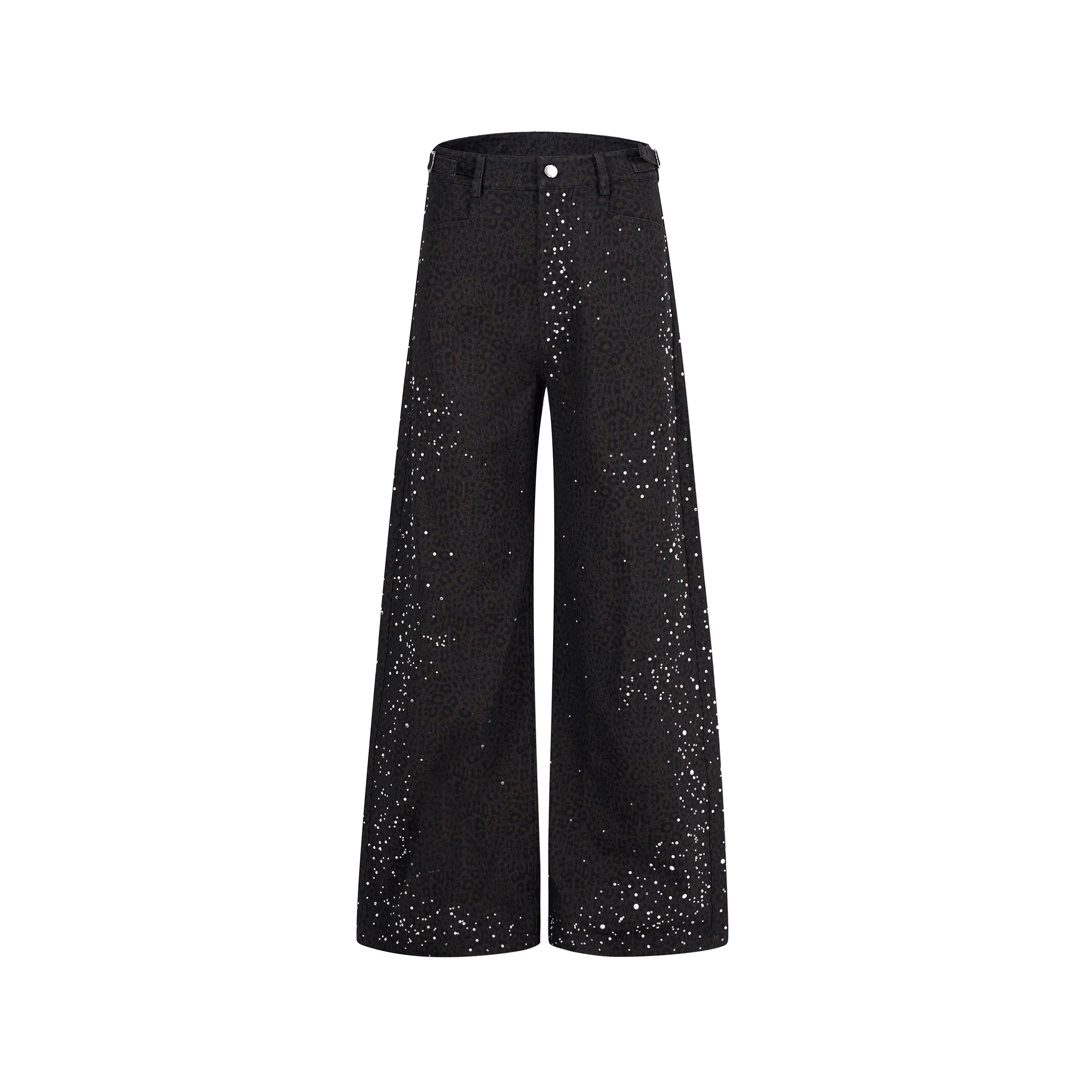 START EXCEED END Leopard Pearl Wide-Leg Jeans