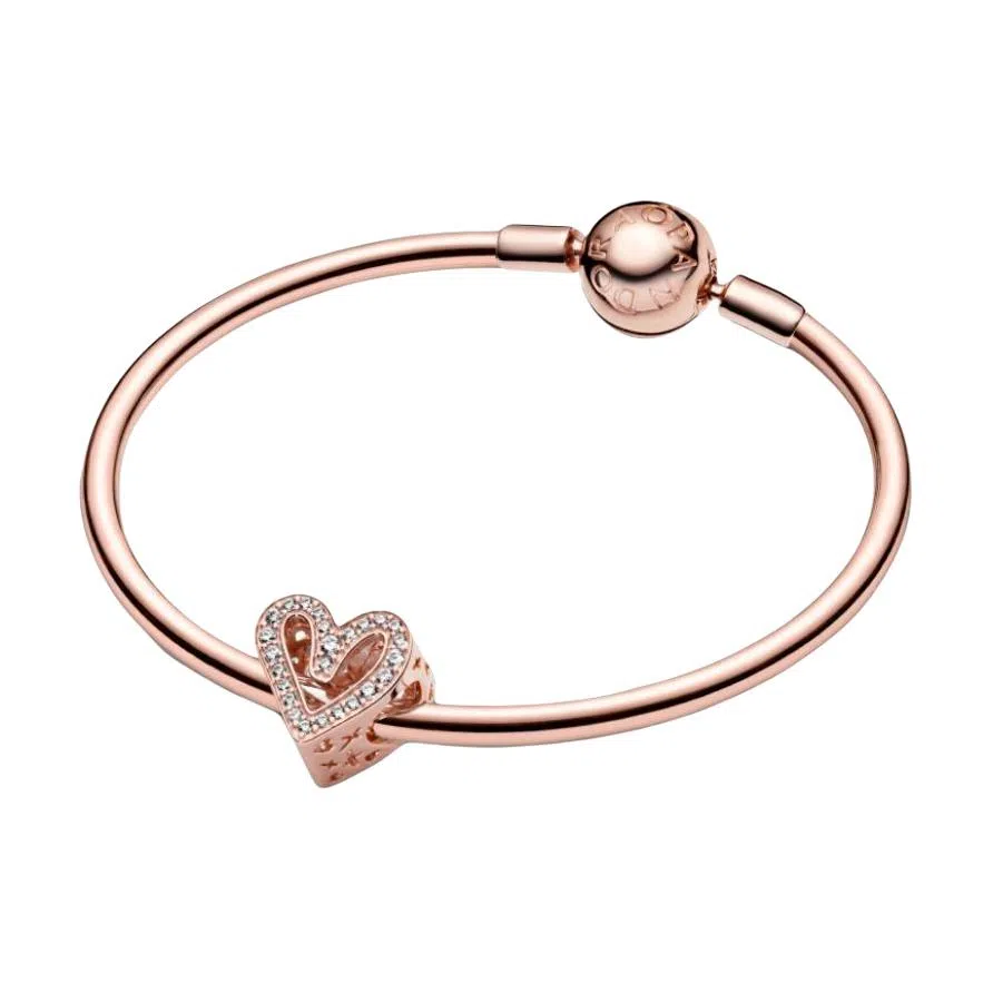 Pandora Sparkling Heart Dream Bracelet Rose Gold