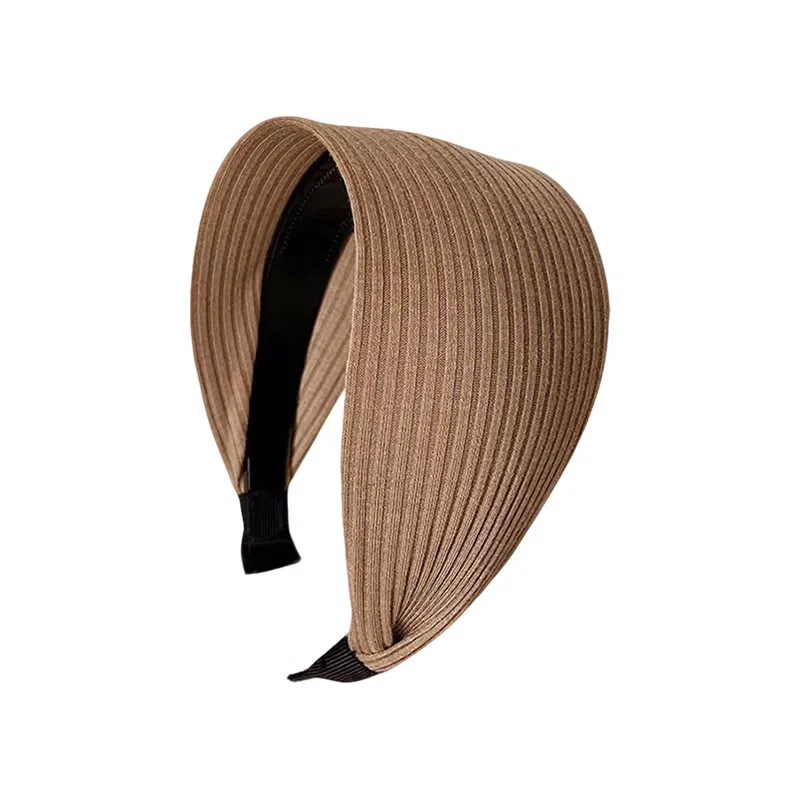 蒙妮 复古高级感条纹宽边针织头箍 塑料 发箍 女款