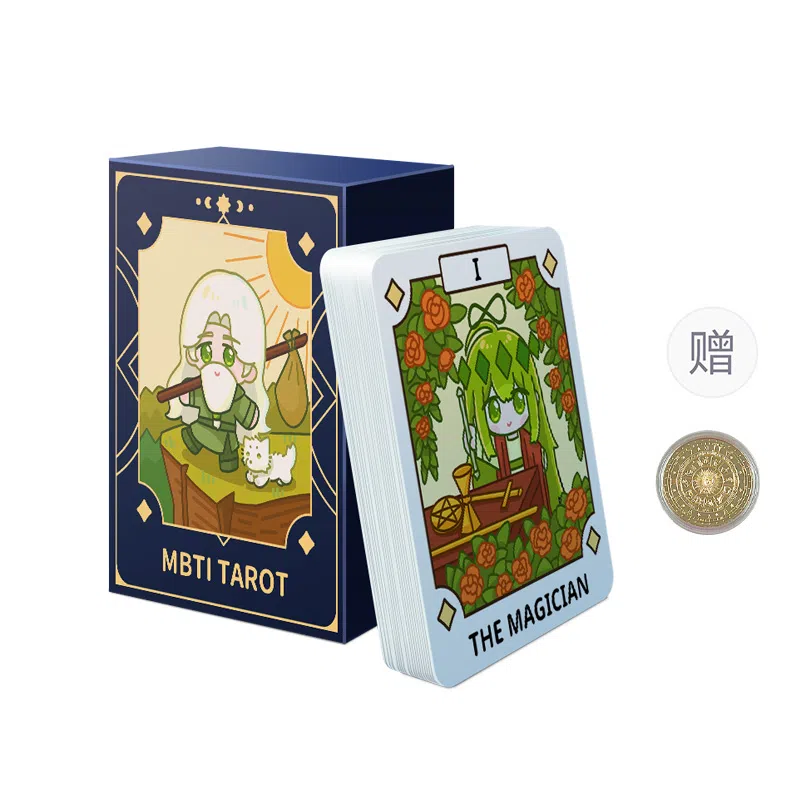 一点潮玩 九鱼酱塔罗牌 卡通动漫喵款 创意 可爱 治愈 桌游