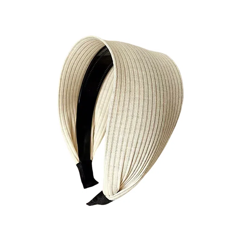 蒙妮 复古高级感条纹宽边针织头箍 塑料 发箍 女款