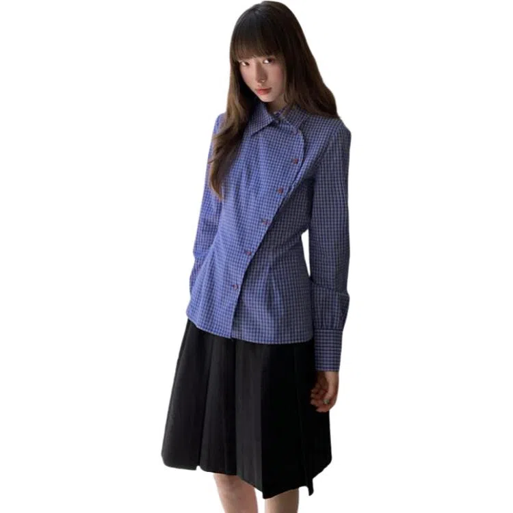 东鲸岁时记 气质清新长袖上衣百搭优雅短裙裙装套装 女款